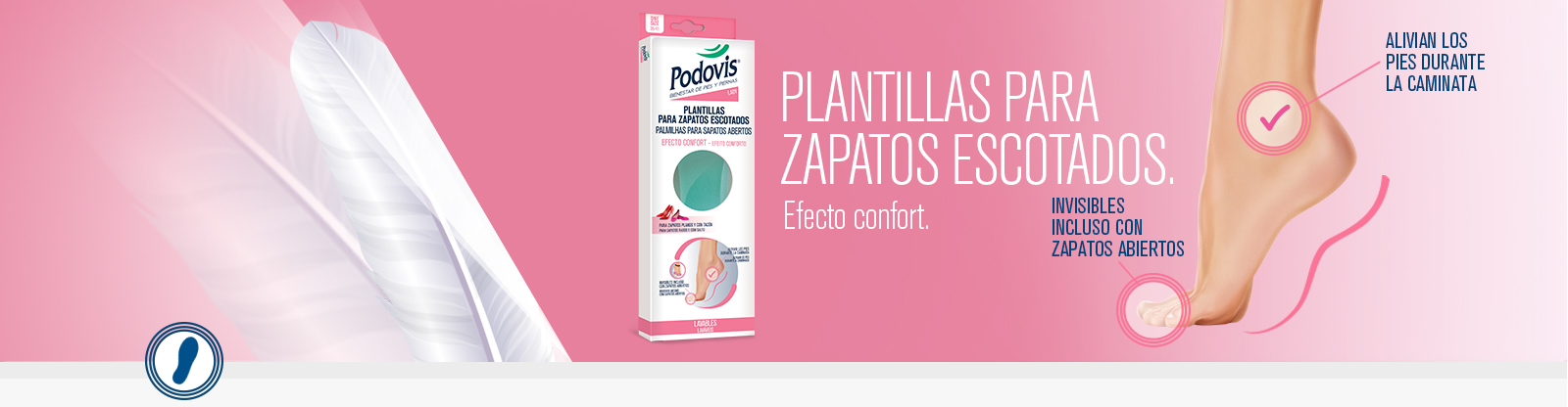 Podovis Plantillas para zapatos escotados: efecto confort